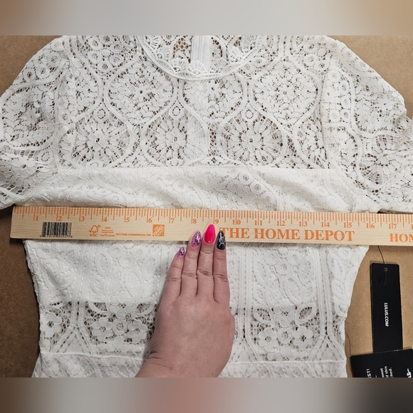 LULUS Appetite for Seduction Lace White Dress Size Small Wedding Boho New NWT - Picture 11 of 16